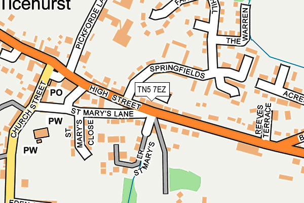 TN5 7EZ map - OS OpenMap – Local (Ordnance Survey)