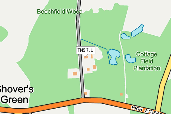 TN5 7JU map - OS OpenMap – Local (Ordnance Survey)