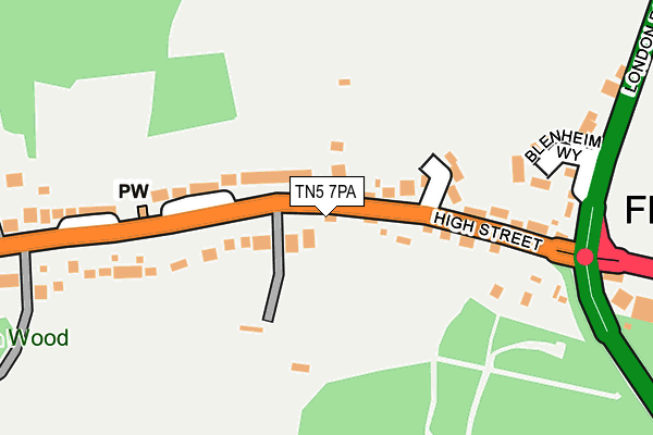 TN5 7PA map - OS OpenMap – Local (Ordnance Survey)