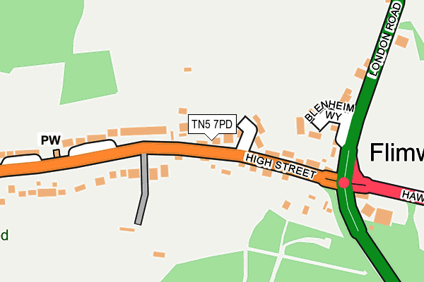 TN5 7PD map - OS OpenMap – Local (Ordnance Survey)