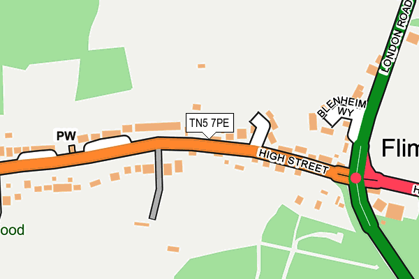 TN5 7PE map - OS OpenMap – Local (Ordnance Survey)