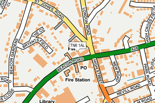 TN6 1AL map - OS OpenMap – Local (Ordnance Survey)