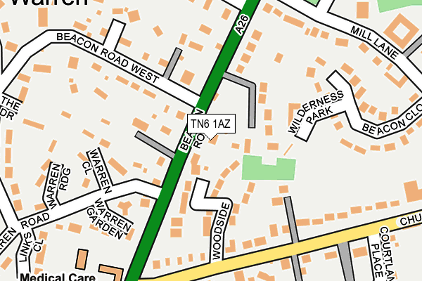 Map of WARNER 5 LTD at local scale