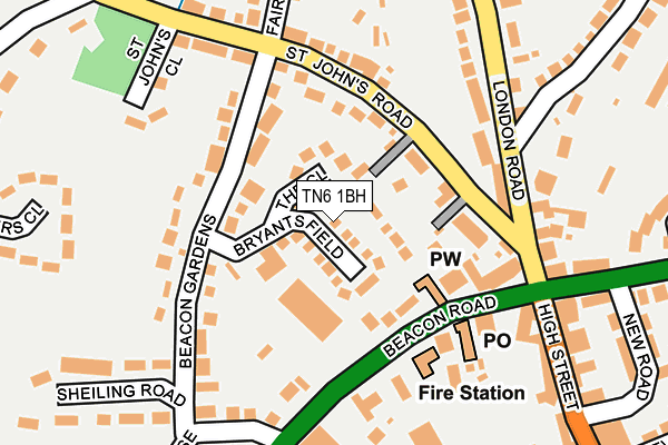 TN6 1BH map - OS OpenMap – Local (Ordnance Survey)