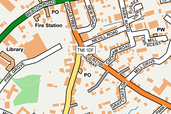 Map of CROWBOROUGH SHOE REPAIRS LTD at local scale