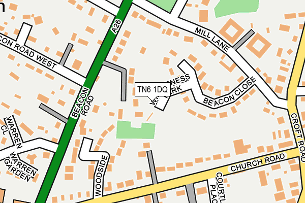 TN6 1DQ map - OS OpenMap – Local (Ordnance Survey)