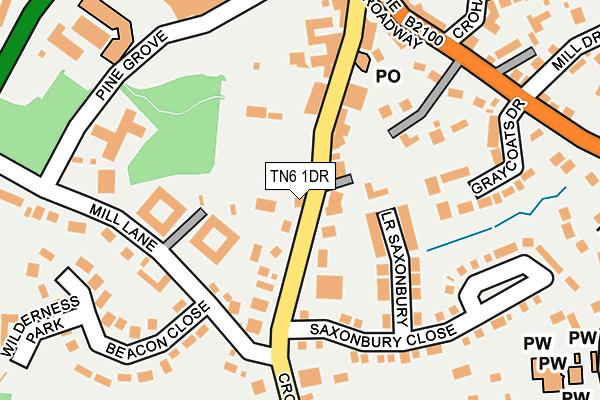TN6 1DR map - OS OpenMap – Local (Ordnance Survey)