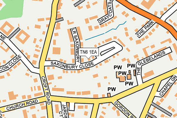 TN6 1EA map - OS OpenMap – Local (Ordnance Survey)
