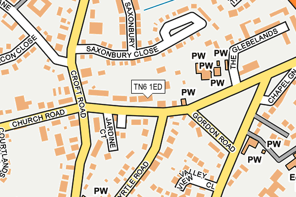 TN6 1ED map - OS OpenMap – Local (Ordnance Survey)