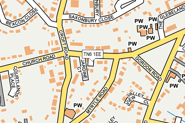 TN6 1EE map - OS OpenMap – Local (Ordnance Survey)