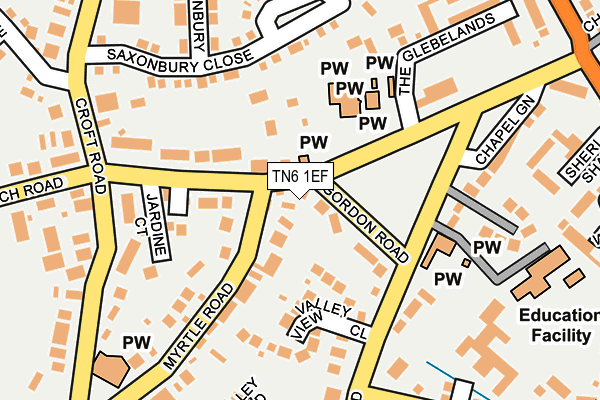 TN6 1EF map - OS OpenMap – Local (Ordnance Survey)