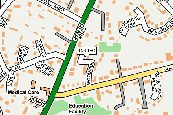 TN6 1EG map - OS OpenMap – Local (Ordnance Survey)