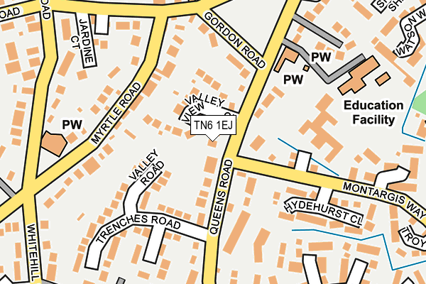 TN6 1EJ map - OS OpenMap – Local (Ordnance Survey)