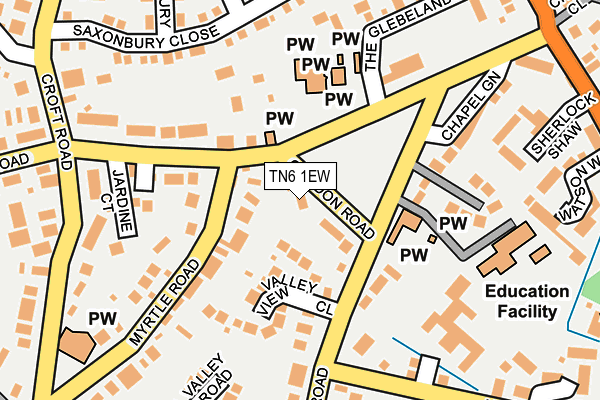 TN6 1EW map - OS OpenMap – Local (Ordnance Survey)