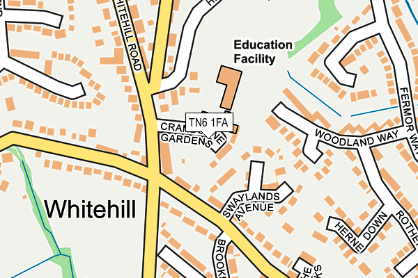 TN6 1FA map - OS OpenMap – Local (Ordnance Survey)