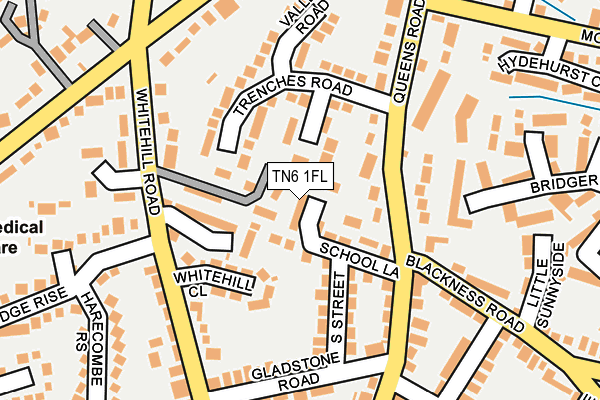 TN6 1FL map - OS OpenMap – Local (Ordnance Survey)