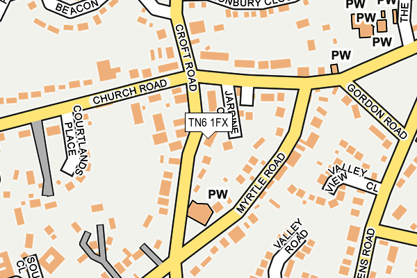 TN6 1FX map - OS OpenMap – Local (Ordnance Survey)