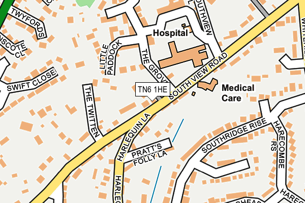 TN6 1HE map - OS OpenMap – Local (Ordnance Survey)