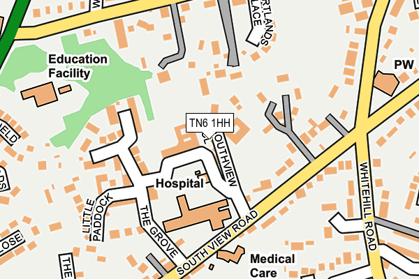 TN6 1HH map - OS OpenMap – Local (Ordnance Survey)