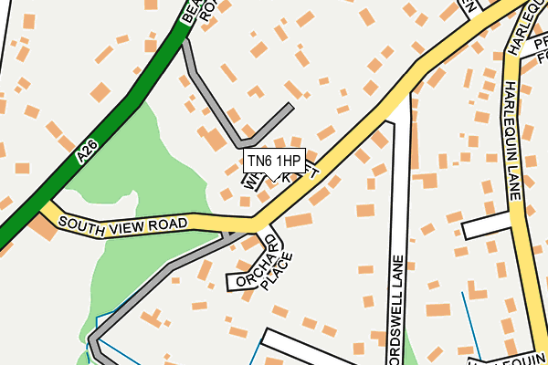 TN6 1HP map - OS OpenMap – Local (Ordnance Survey)