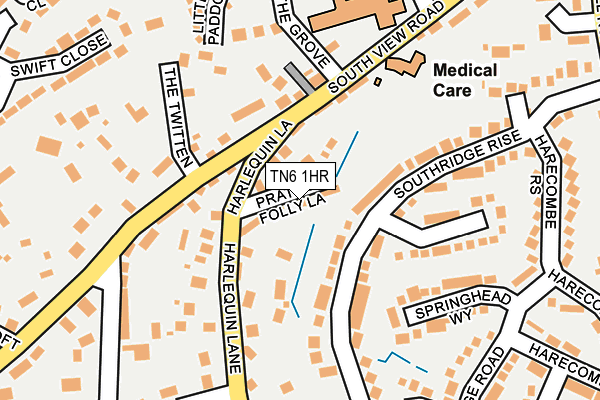 TN6 1HR map - OS OpenMap – Local (Ordnance Survey)