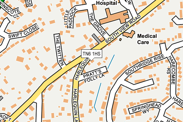 TN6 1HS map - OS OpenMap – Local (Ordnance Survey)