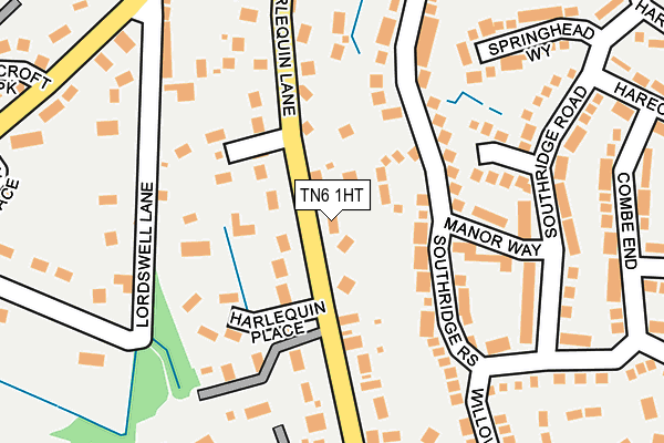 TN6 1HT map - OS OpenMap – Local (Ordnance Survey)