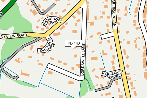 TN6 1HX map - OS OpenMap – Local (Ordnance Survey)
