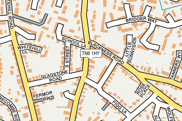 TN6 1HY map - OS OpenMap – Local (Ordnance Survey)