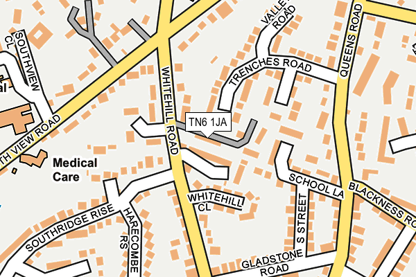 TN6 1JA map - OS OpenMap – Local (Ordnance Survey)