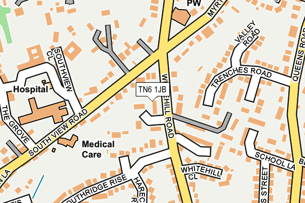 TN6 1JB map - OS OpenMap – Local (Ordnance Survey)