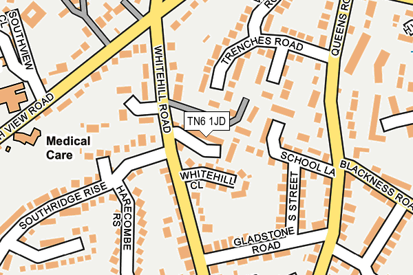 TN6 1JD map - OS OpenMap – Local (Ordnance Survey)