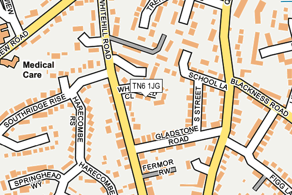 TN6 1JG map - OS OpenMap – Local (Ordnance Survey)