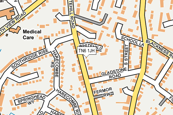 TN6 1JH map - OS OpenMap – Local (Ordnance Survey)