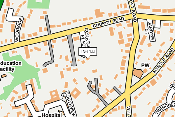 TN6 1JJ map - OS OpenMap – Local (Ordnance Survey)
