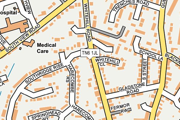 TN6 1JL map - OS OpenMap – Local (Ordnance Survey)