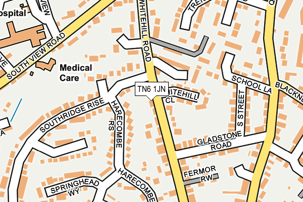 TN6 1JN map - OS OpenMap – Local (Ordnance Survey)