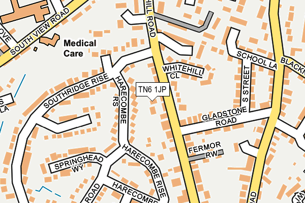 TN6 1JP map - OS OpenMap – Local (Ordnance Survey)