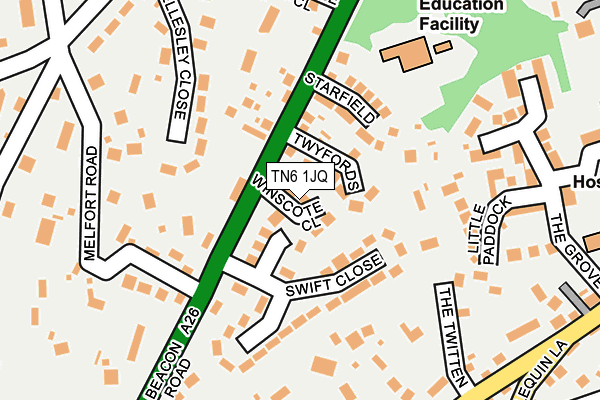 TN6 1JQ map - OS OpenMap – Local (Ordnance Survey)