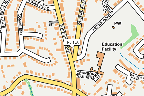 TN6 1LA map - OS OpenMap – Local (Ordnance Survey)