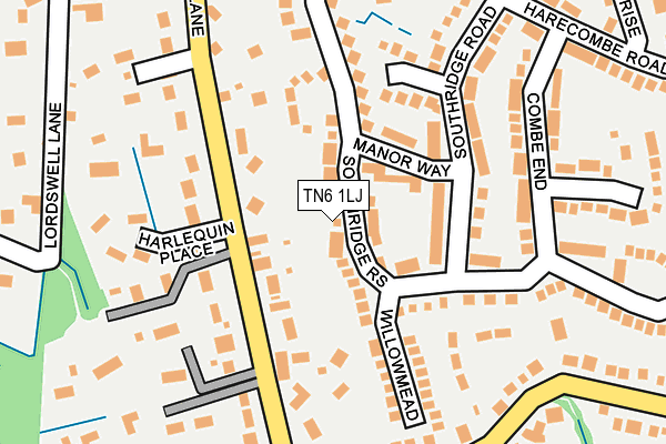 TN6 1LJ map - OS OpenMap – Local (Ordnance Survey)