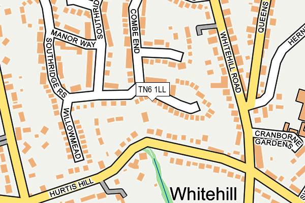 TN6 1LL map - OS OpenMap – Local (Ordnance Survey)