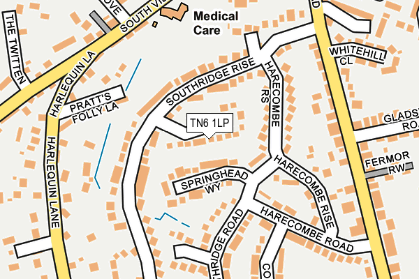 TN6 1LP map - OS OpenMap – Local (Ordnance Survey)