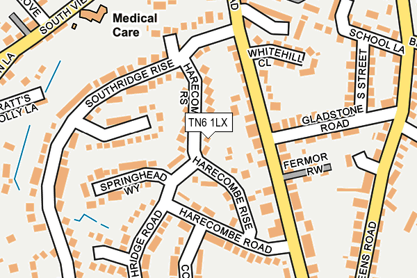 TN6 1LX map - OS OpenMap – Local (Ordnance Survey)