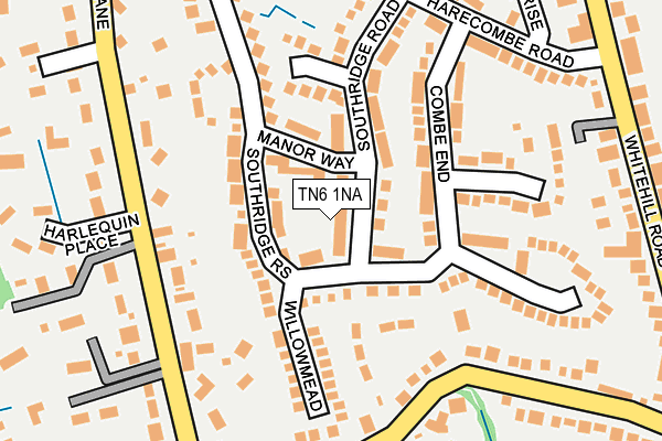 TN6 1NA map - OS OpenMap – Local (Ordnance Survey)