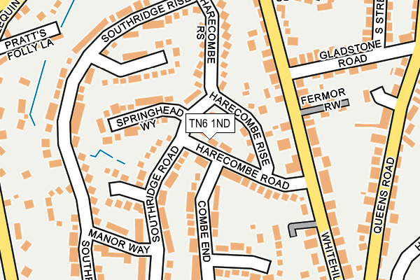 TN6 1ND map - OS OpenMap – Local (Ordnance Survey)
