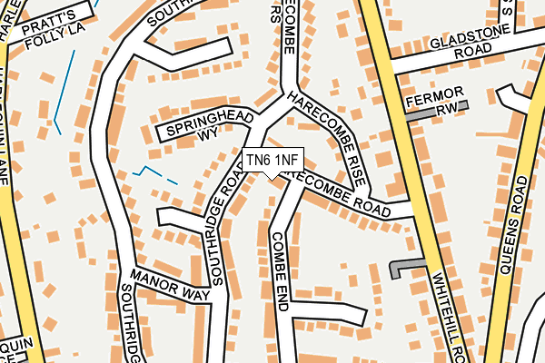 TN6 1NF map - OS OpenMap – Local (Ordnance Survey)