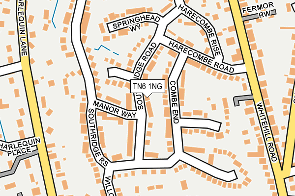 TN6 1NG map - OS OpenMap – Local (Ordnance Survey)