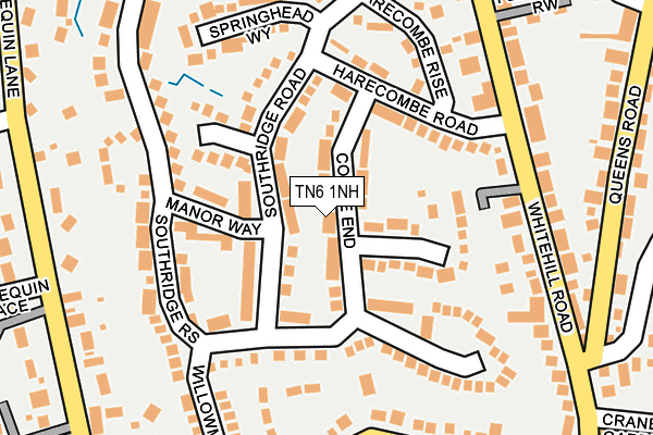 TN6 1NH map - OS OpenMap – Local (Ordnance Survey)