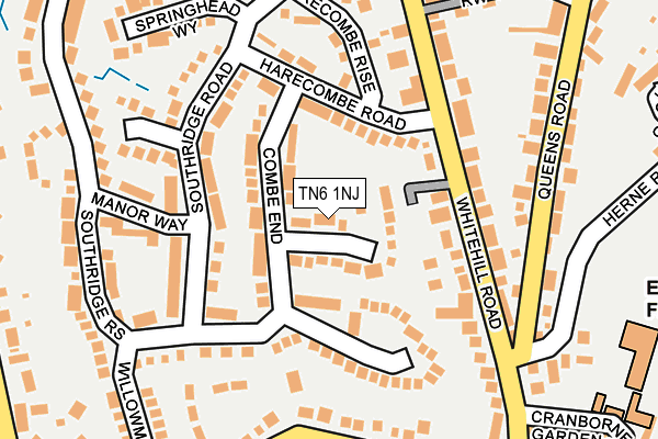 TN6 1NJ map - OS OpenMap – Local (Ordnance Survey)